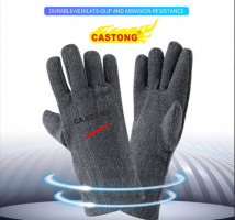 GĂNG TAY THỢ HÀN CASTONG LÀM BẰNG SỢI COTTON + PARA-ARAMID CHỐNG CHÁY TIÊU CHUẨN CE EN388 AND EN407